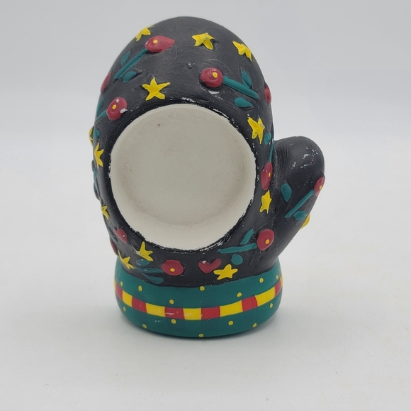 Mary Engelbreit Christmas Mitten Votive Candle Holders Set of 3 Hand Painted - Picture 11 of 16